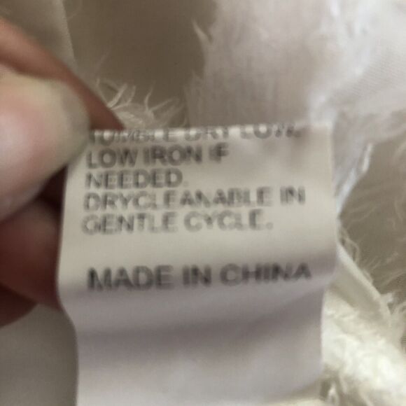 Shein Women’s Button Down Blouse Semi Sheer Ruffle Sleeve Size XL - Picture 12 of 12